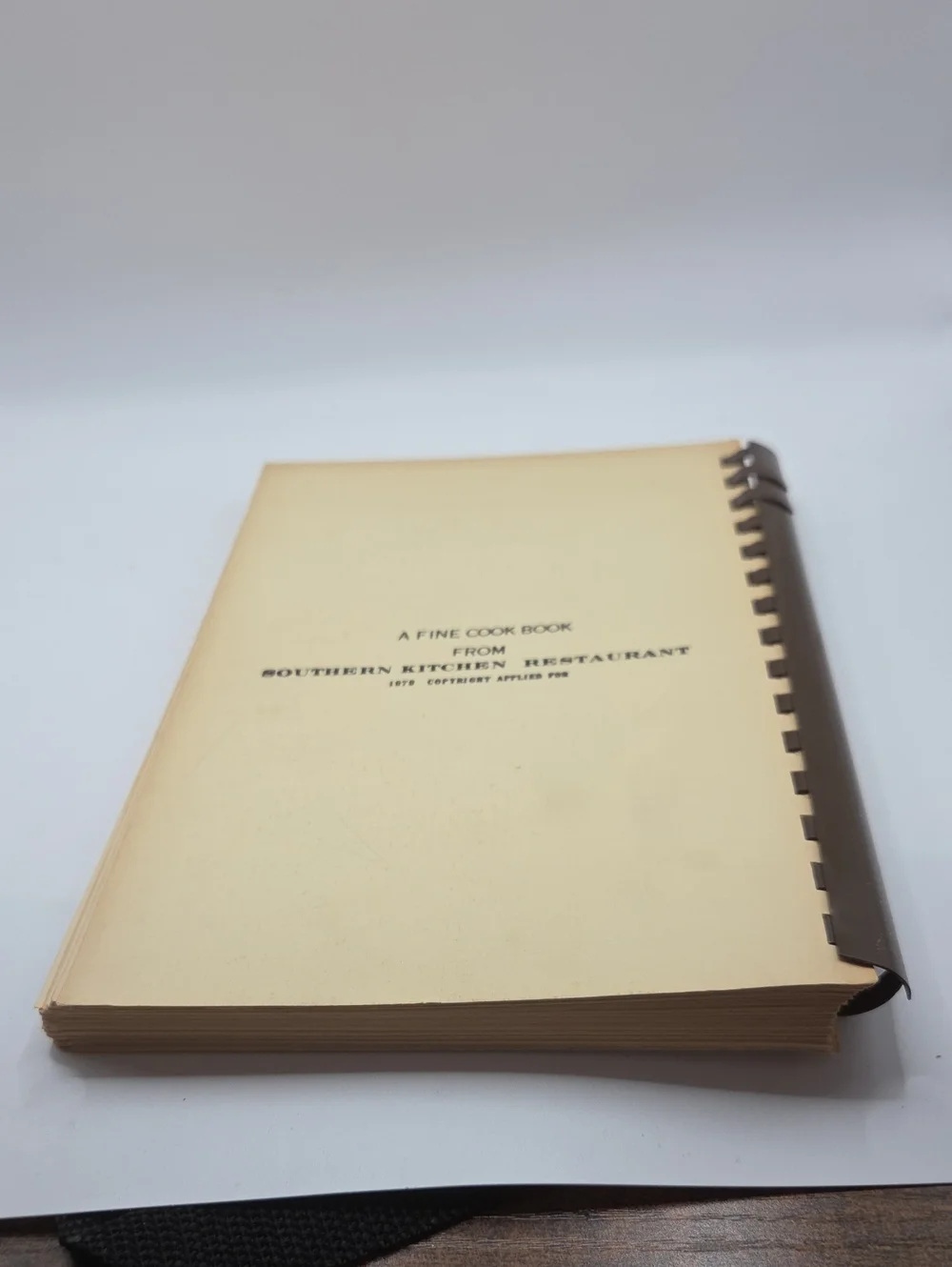 Cookbook. Southern Kitchen Restaurant 1979